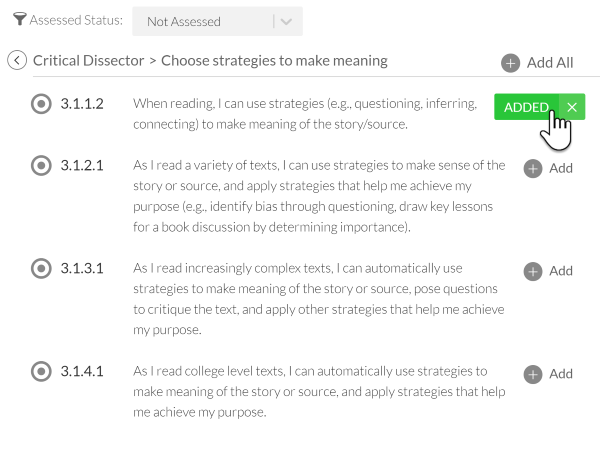 Align learning outcomes to existing work and target plans.
