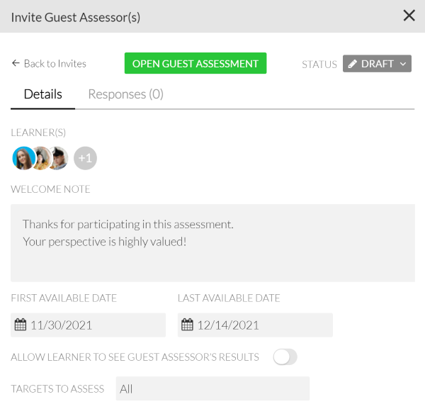 Guest assessment workflow