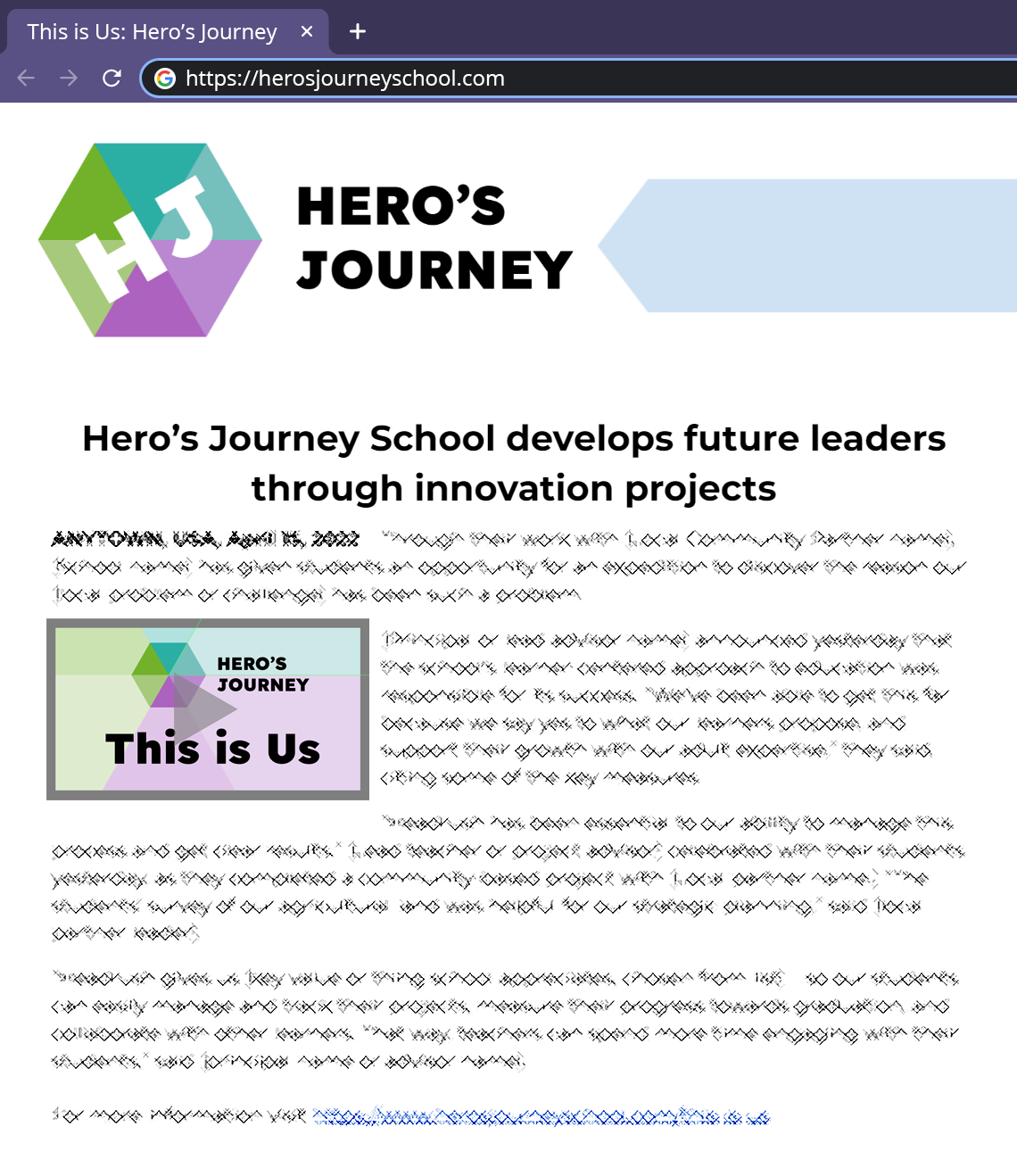 Promotional Web Page